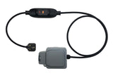 Inline RCD, IP66 weatherproof single socket extension lead, H07RN-F rubber cable.