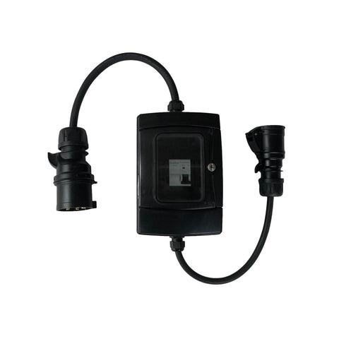 Black 32A to 16A adaptor (230v & 415v options)
