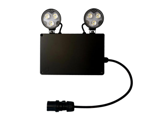 Plug-in emergency power failure twin spotlight 230 16A CEE 60309 commando connector