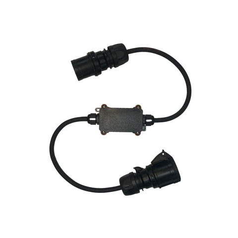 Weatherproof plug in Wi-Fi control switch with IEC60309 commando 230x 16A connectors
