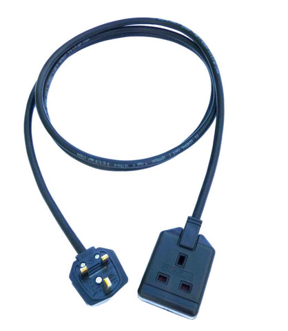 13A UK generator extension lead with H07RN-F rubber cable and Permaplug connectors.