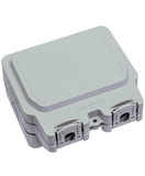 Hamilton IP66 high quality outdoor double socket, ideal for garden heaters and hot tubs.