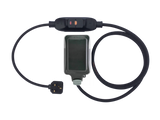 Extension lead with extra large socket to enable hot tubs with an RCD plug to be extended and connected to a UK 13A socket. Inline RCD, H07RN-F rubber cable.
