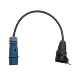 EV charging adaptor to enable EV granny chargers with a Schuko or CEE7/7 plug to be used with a 16A IEC60309 commando socket.