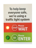 COVID19 shop retail footfall capacity remote control window mounted traffic light system