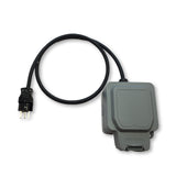 EV granny charger weatherproof travel adaptor to enable granny chargers with a UK 13A plug to be used with a 16A Swiss socket.