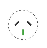 Travel adaptor to enable Australian/New Zealand 10A plugs to be used with a UK 13A socket.