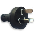 Travel adaptor to enable Australian/New Zealand 10A plugs to be used with a UK 13A socket.