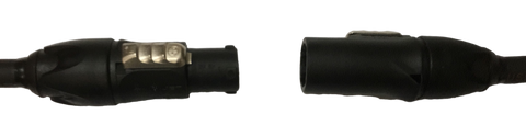 Robust connector to enable extension leads to be passed through a letterbox