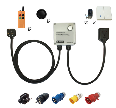 Dust extractor remote control switch 230v 13A, 110v 16A, 230v 16A, 415v 16A