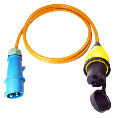 Marine boat shoreline power cable hook up with IEC60309 commando 230v 16A plug and Victron Energy / Ratio 250v 16A socket.