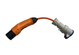 Type 2 to 13A UK or 16A CEE socket adaptor