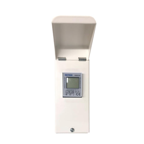 MID approved singe phase 230v kWh meter in a metal enclosure