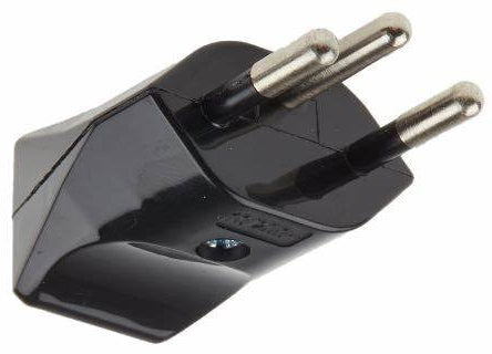Heavy duty adaptor to enable a Swiss (type J) 10A and 16A plug to connect to a UK 13A socket