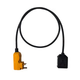 13A UK extension lead with plug RCD and tough trailing socket. H07RN-F rubber cable.