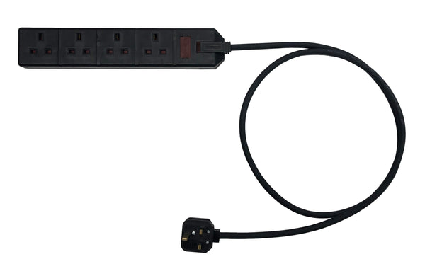 UK 4-Gang Extension Lead | 2m, 5m, Or 10m Cable | 13A 240V Mains Power Socket | Hausown - View #7