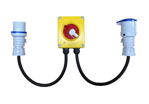 Plug-in isolator 230v 16A with IEC 60309 commando connectors