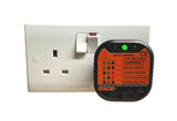 13A UK socket tester plug with RCD 30mA tester function.