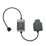 TUYA Wi-Fi 230v 13A plug in kWh meter with IP66 socket. Applications include measuring EV charging or hot tub power