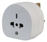 Travel adaptors for visitors to the UK to use appliances with UK 13A sockets.