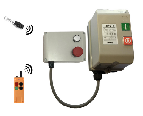 Professional remote control for dust extractors with a DoL motor starter
