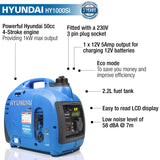 Hyundai HY1000SI Petrol Inverter Generator 1000W