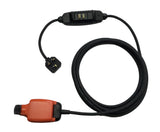 13A UK extension lead with H07RN-F rubber cable, Permaplug, weatherproof IP54 socket and inline RCD. 