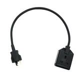 Heavy duty travel adaptor to enable appliances with a UK 13A plug to be used with 10A Australian/New Zealand sockets. H07RN-F rubber cable.