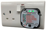 13A UK socket tester plug with RCD 30mA tester function.