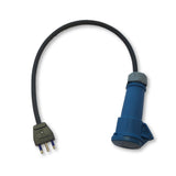 Tesla compatible travel adaptors to enable Tesla UMC with a 230v 16A IEC60309 commando plug to be used with a 16A Italian sockets.