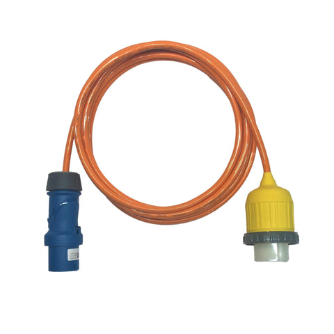 Marine boat shoreline power cable hook up with IEC60309 commando 230v 16A plug and Hubbell HBL316CRCX 230v 16A socket