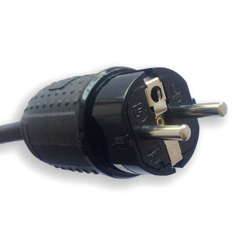 Travel adaptor to enable European, German Schuko and CEE 7/7 plugs to be used with a UK 13A socket.