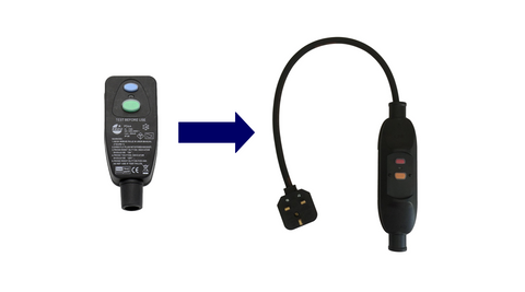 Conversion kit to replace RCD plugs with an in-line RCD