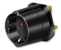 Travel adaptors for visitors to the UK to use appliances with UK 13A sockets.